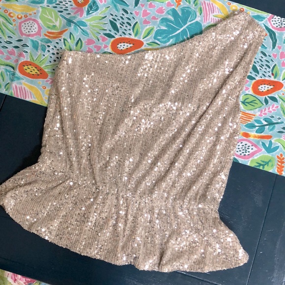generation k Tops - NEW WITH TAGS. One shoulder sequin top